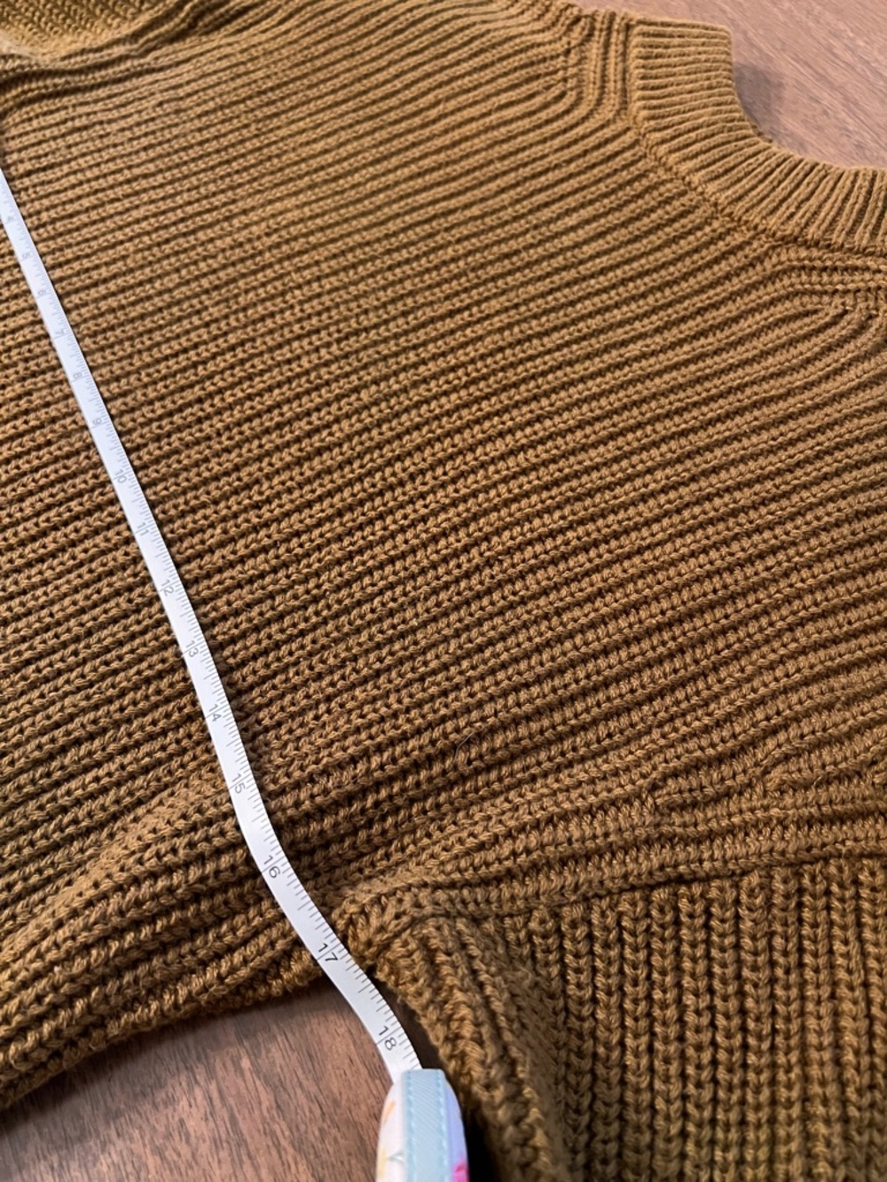 Everlane Cropped Chunky Brown Knit Sweater S Cozy 100% Organic Cotton Minimalist - Picture 7 of 8